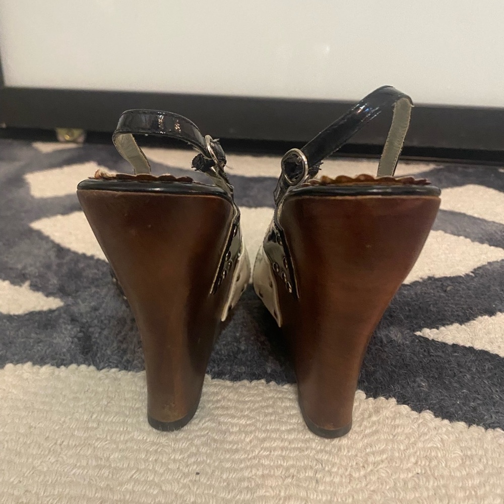 Naught Monkey Patent Leather Patchwork Heels - image 2